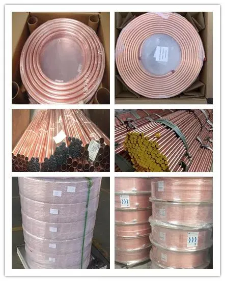 Copper Tube Pipe C11000 C10200 C12000 C12200 Refrigeration ACR Tubings Pancake Coil Copper Seamless 1/4