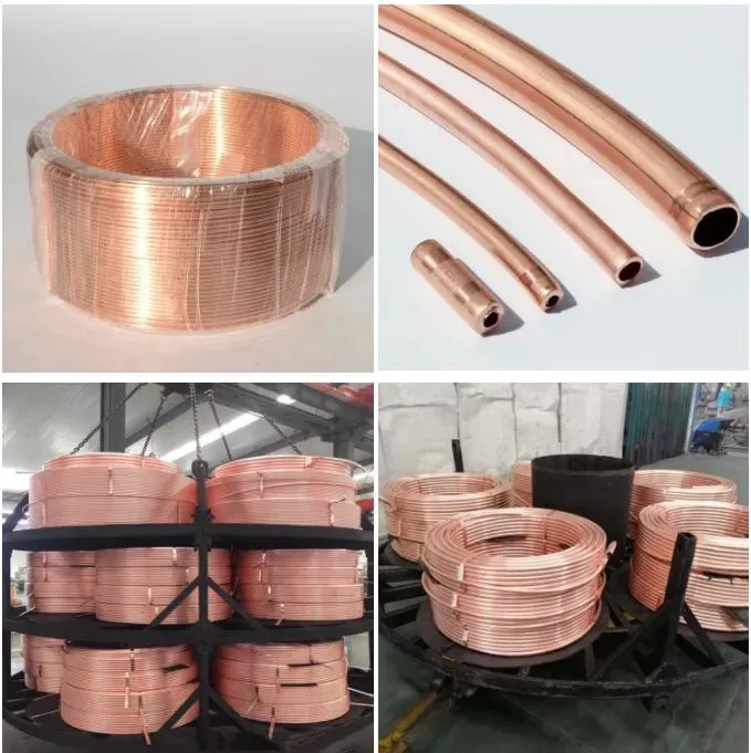 Copper Tube Pipe C11000 C10200 C12000 C12200 Refrigeration ACR Tubings Pancake Coil Copper Seamless 1/4