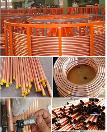 Copper Tube Pipe C11000 C10200 C12000 C12200 Refrigeration ACR Tubings Pancake Coil Copper Seamless 1/4